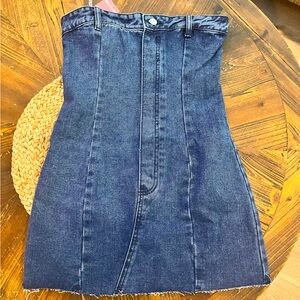 NWT!! Strapless Denim Dress